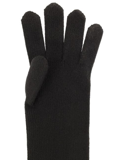 Max Mara Black Timor Cashmere Long Gloves