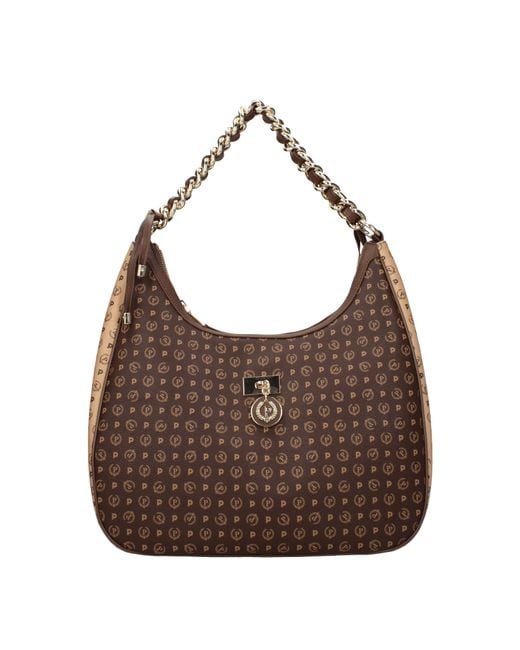 Pollini Brown Shoulder Bags Pvc/Cream
