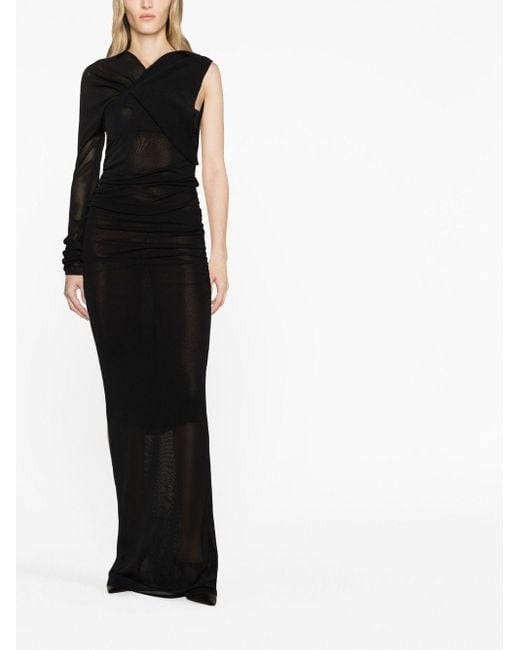 Saint Laurent Black Transparentes Kleid