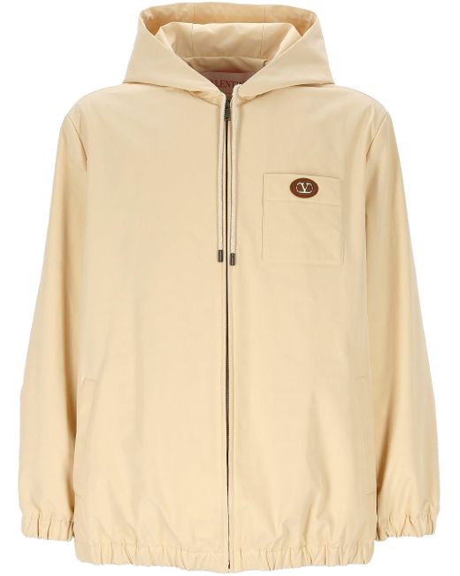 Valentino Natural Light Drawstring Hooded Jacket for men