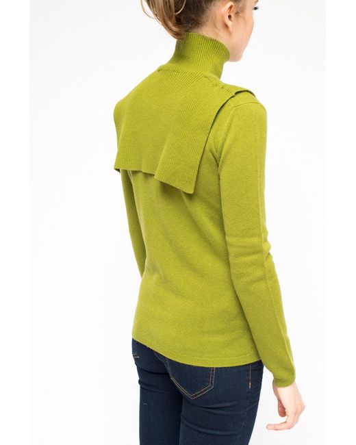LA ROSE Yellow Jabot Cashmere Green