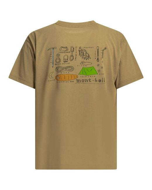 Montbell Green Polyester T-Shirt