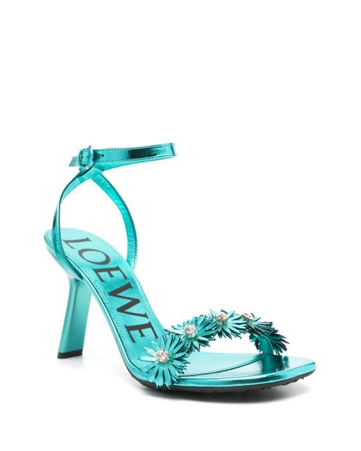 Loewe Blue Petal Flower Sandals