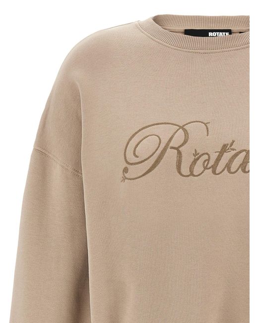ROTATE BIRGER CHRISTENSEN Roteer Birger Christensen 'heavy Sweat Crewneck' Sweatshirt in het Natural
