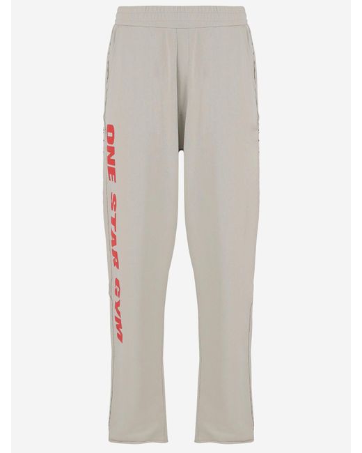 44 Label Group Gray Cotton Gym Jogger Pants for men