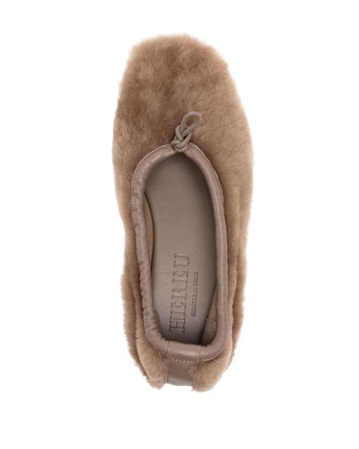 Hereu Brown Hieru Puntera Shearling Ballets