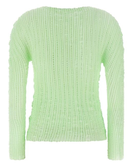 Issey Miyake Green Jellyfish Pleats' Sweater