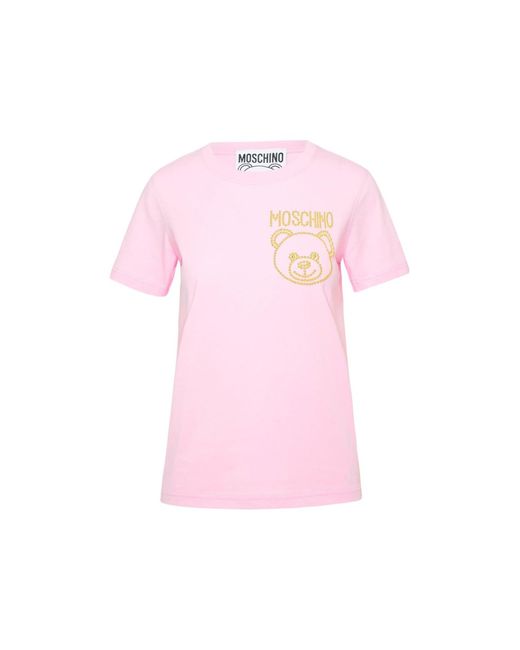 Moschino Couture Pink Teddy Studs T-shirt