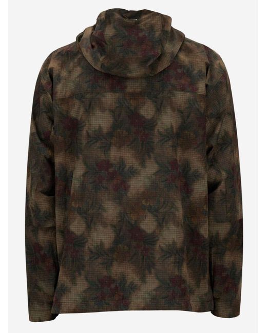 Herno Gray Tropical Pattern Ripstop Parka