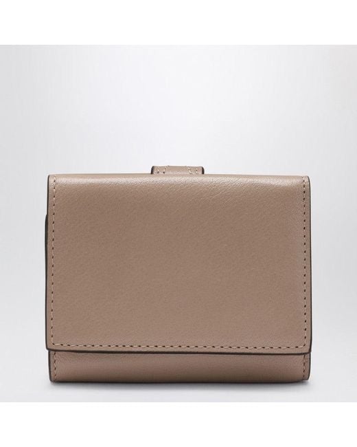 Chloé Natural Mini Paddington Trifold Leather Wallet