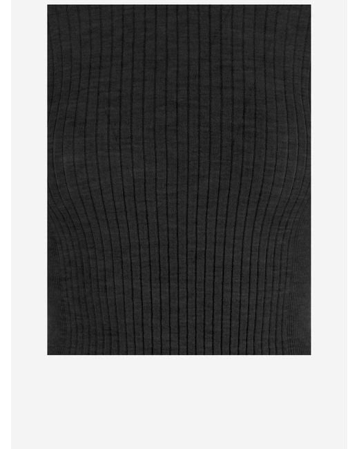 Sa Su Phi Black Cashmere And Silk Knit