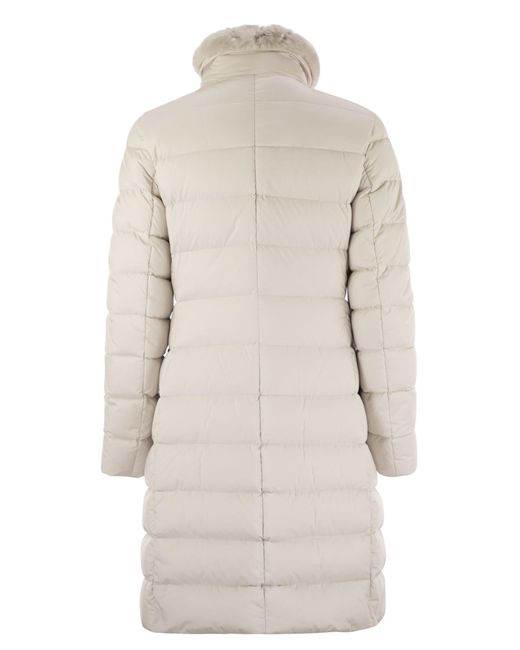 Moorer Natural Vetiver S3 Long Down Jacket