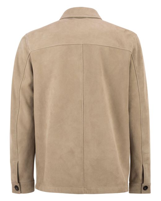 PT Torino Natural Tailored Suede Leather Jacket