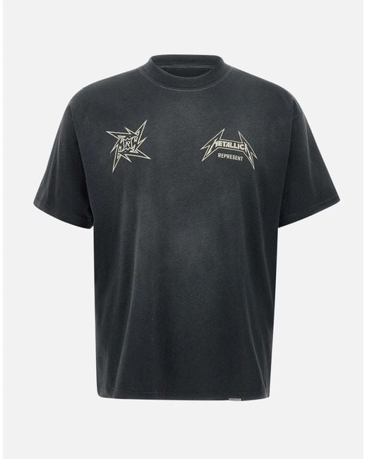 Represent Vertegenwoordig Lokaal Bemanning Jubileum T -shirt In Zwart in het Black voor heren