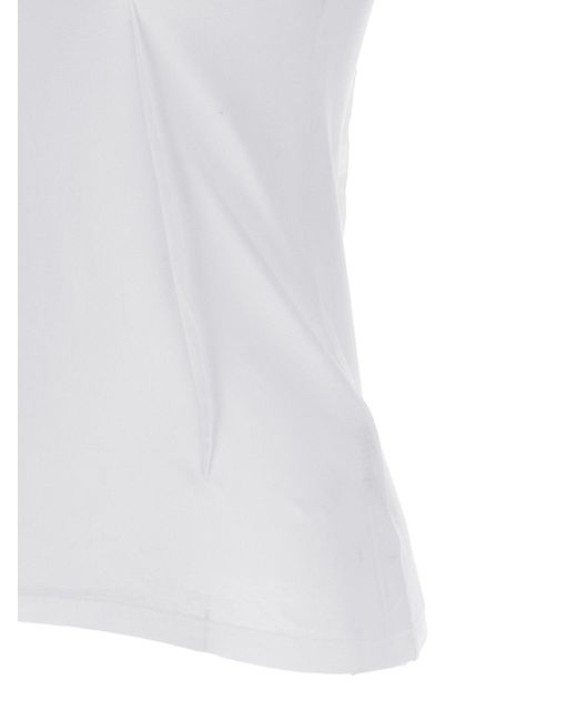 MM6 by Maison Martin Margiela White Tanktop -Rüschen