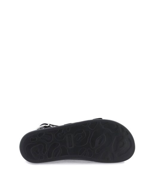 Sandali in pelle con maxi fibbie di Alexander McQueen in Black da Uomo