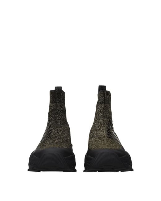 Couture Mujers Zapatillas Tela Negro/Oro Versace Jeans de color Black