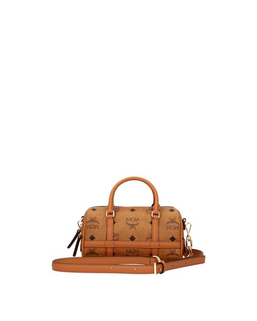 MCM Brown Borse A Mano Donna Pelle Marrone/Cognac for men