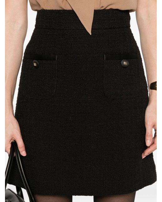 Dolce & Gabbana Black Baumwollrock