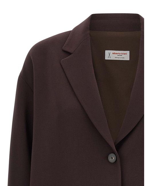 Alberto Biani Brown Two Button Blazer