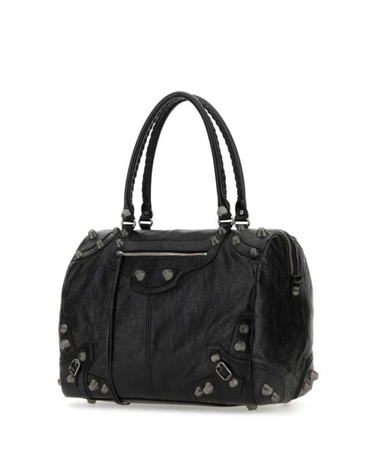 Balenciaga Black Nappa Leather Le Cagole Shopping Bag for men