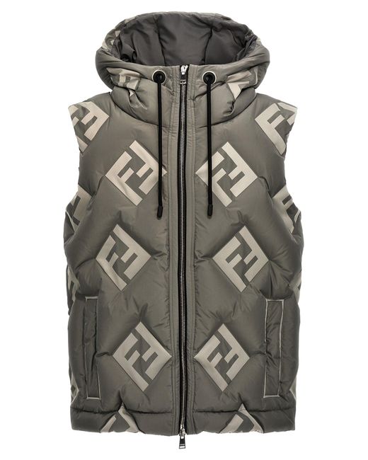 Fendi 'ff' Weste in Gray für Herren