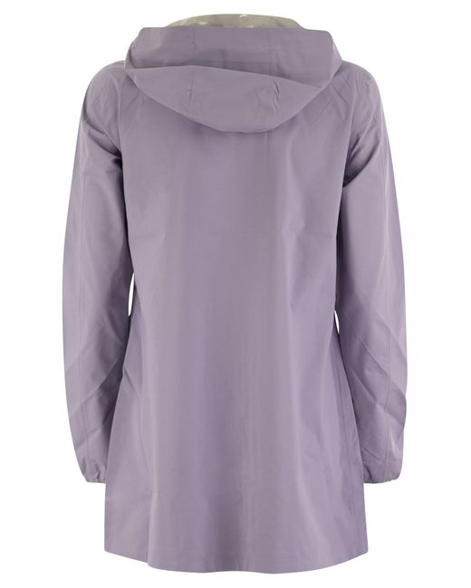 K-Way Purple Sophie Stretch Hooded Jacket