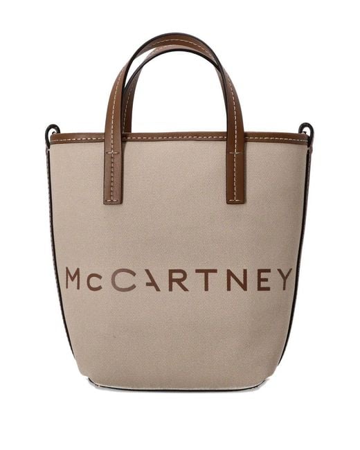 Stella McCartney Natural Stella Mc Cartney Bucket Bag Eco Canvas