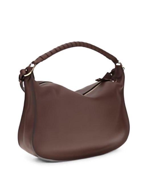 Chloé Brown Chloé Marcie Small Leather Shoulder Bag