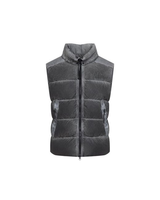 C P Company Gray Hooded Down Gilet