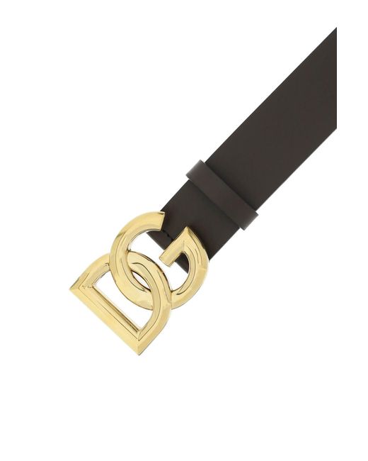 Lux Ledergürtel mit DG -Schnalle Dolce & Gabbana pour homme en coloris Black