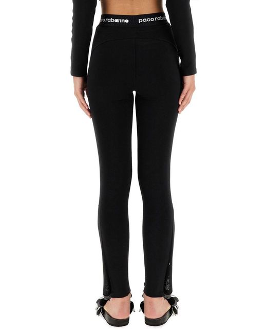 Rabanne Black Pants With Logo