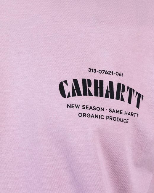 Carhartt T -shirt S/s Catalogus C Logo Hortensia in het Pink voor heren