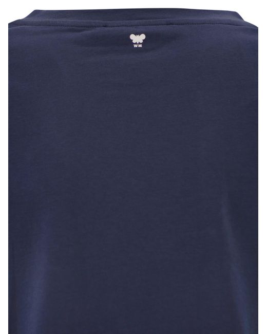 Weekend by Maxmara Blue Wkdmultif Basic Stretch Jersey T Shirt