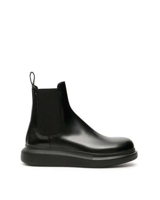 Alexander McQueen Hybrid Chelsea -laarzen in het Black voor heren