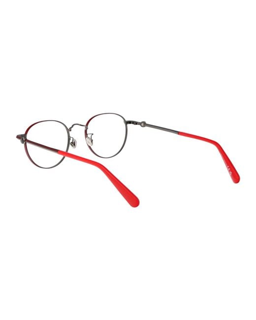 Moncler Red Round Optical Ml5204 066 for men