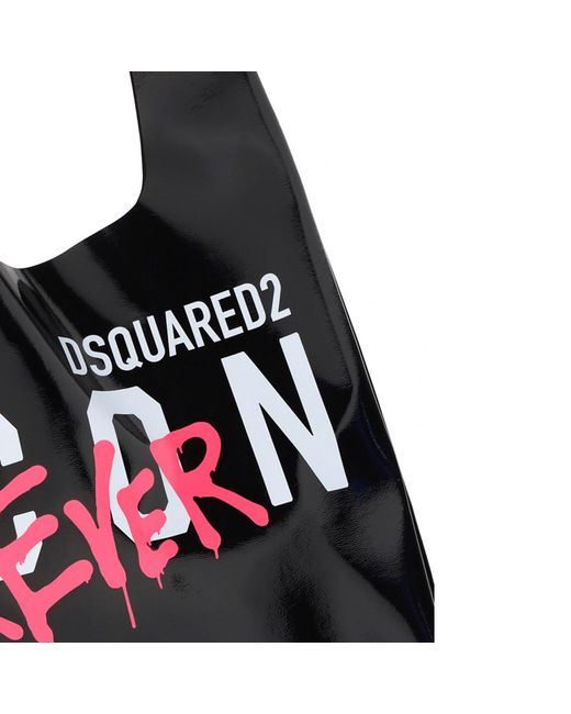 DSquared² Black Leather Shopping Bag
