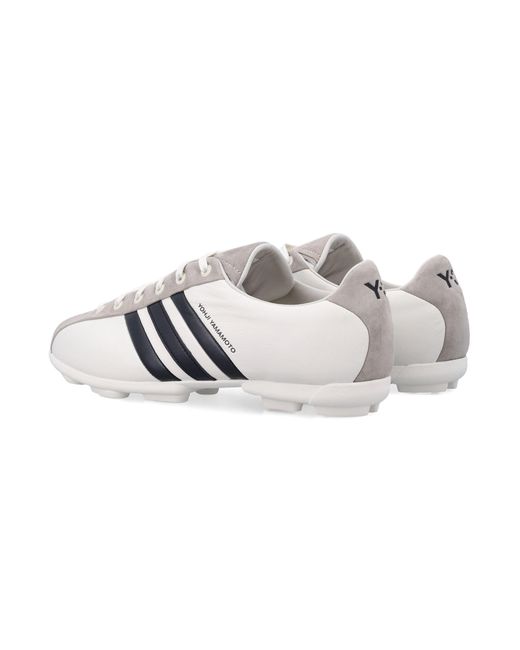 Y-3 Metallic Field Leather And Suede Sneakers