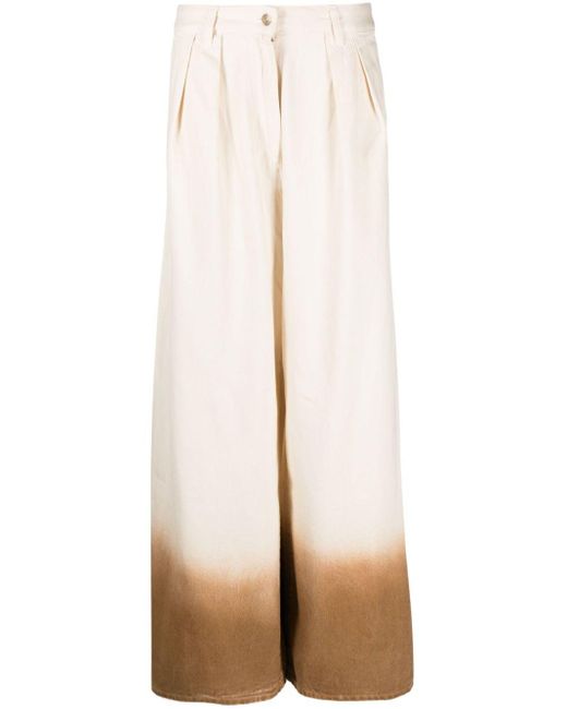 Alanui Natural Helle Farbtöne Denim -Baumwolljeans