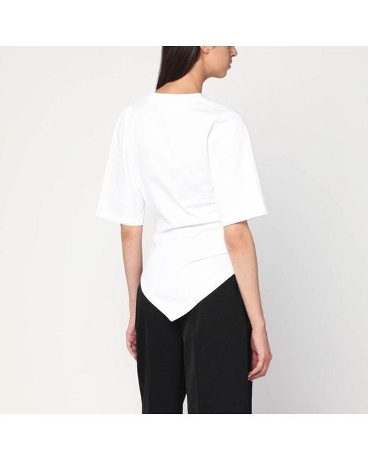 Rohe White Asymmetric Cotton Top
