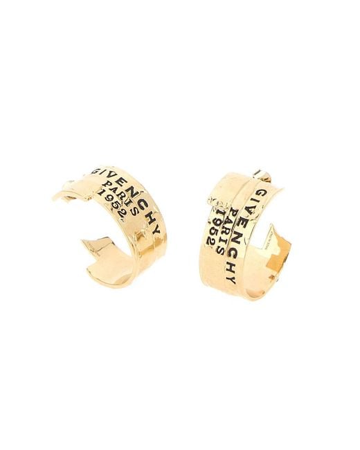 Givenchy White Metal Tape Earrings
