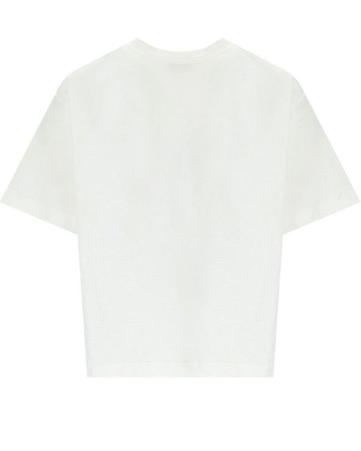 T-shirt oversize avec logo blanc Elisabetta Franchi en coloris White
