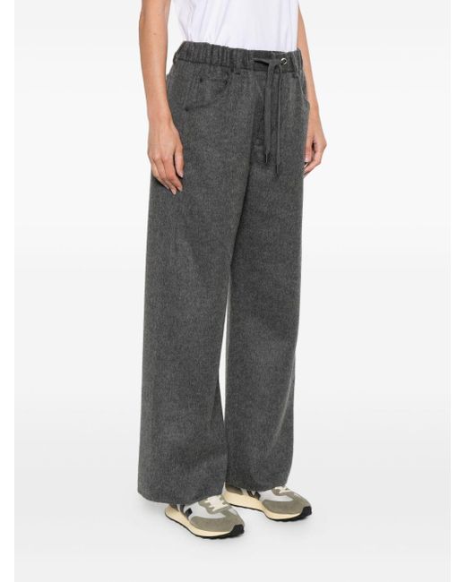 Brunello Cucinelli Gray Wollkordelstringhose