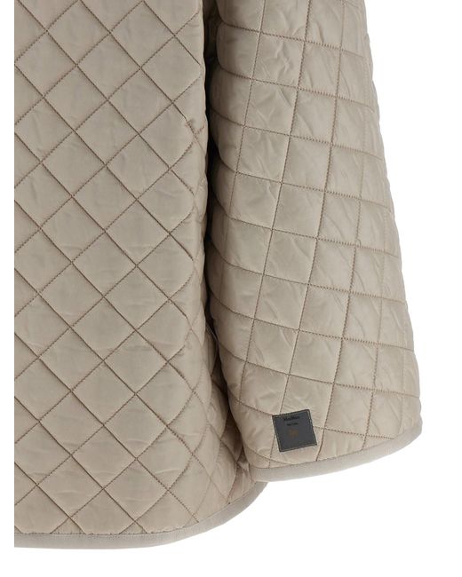 Max Mara 'delfina' Omkeerbare Kap in het Gray