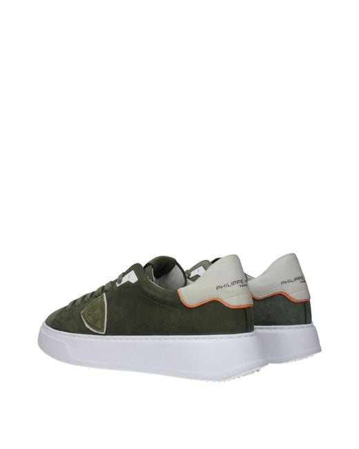 Philippe Model Green Paris Low Top Sneaker for men