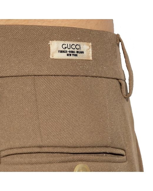 Gucci Pleit Front -broek in het Natural voor heren