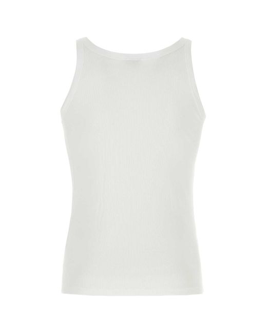Dolce & Gabbana White Cotton Marcello Tank Top for men