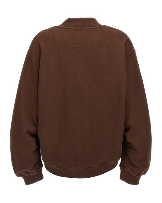 The Attico Brown 3D Logo Sweatshirt