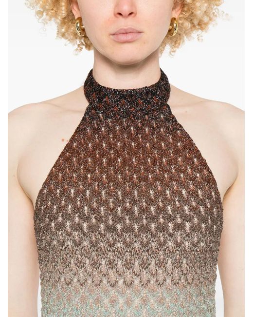Missoni Multicolor Midi Kleid mit Gradienteneffekt