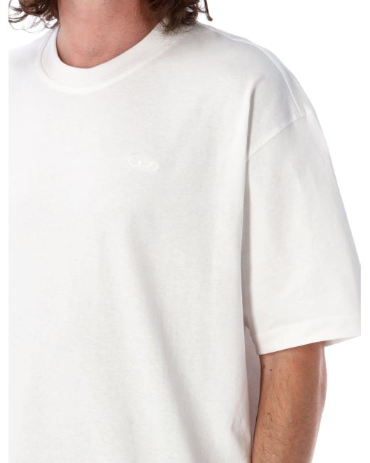 DIESEL White Suede Gloves for men